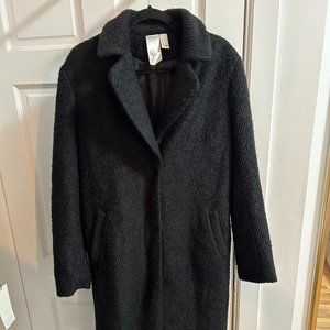 Elegant Black Long Wool Coat - image 1